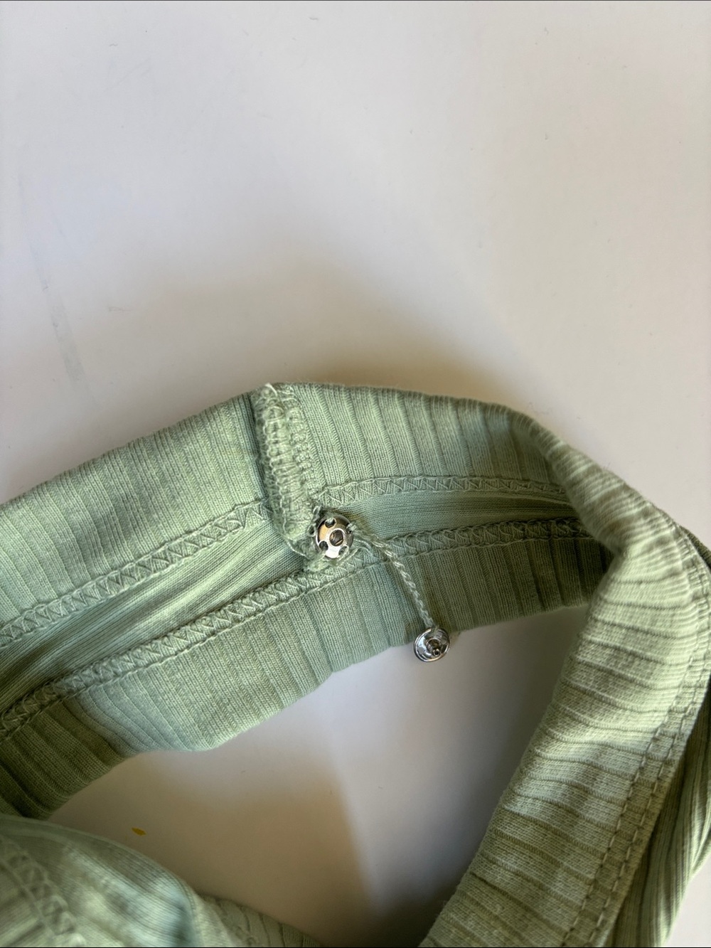 Madewell Green Ribbed Cropped Cotton Tank Top Brach Travel Women’s Medium - Picture 3 of 9